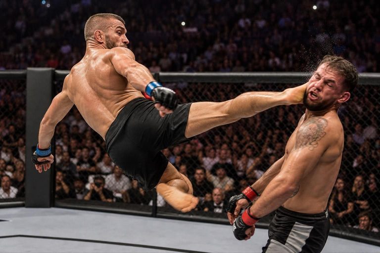 watch alès' samuel gotti deliver a blazing 1:30 ko with a stunning spinning kick, igniting the mma league with incredible skill and speed.