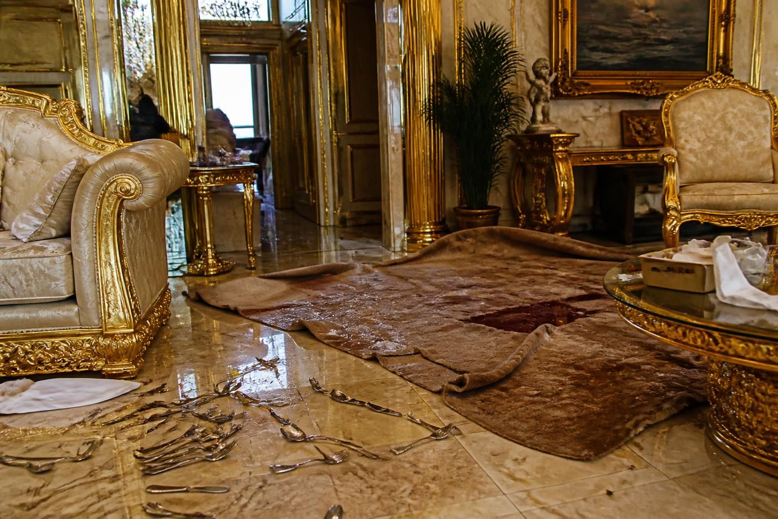 explore the intriguing story behind donald trump's gold-trimmed bonds, discarded silverware, and soaked carpets, revealing unexpected details and surprising insights.