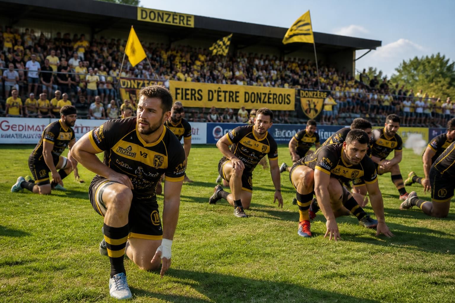 donzère rugby team, the donzérois, prepare for the exciting promotion final happening on saturday, april 18. catch all the action and support their journey to victory!