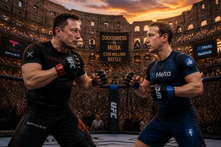 discover the thrilling €130 million showdown at the colosseum as tech giants musk and zuckerberg face off in an epic ufc battle. get all the latest updates and exclusive insights on this historic event.