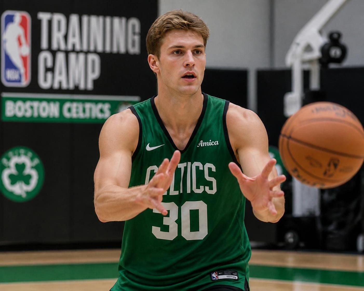former wvu forward tucker devries goes undrafted in the nba but secures a new deal with joe mazzulla's boston celtics, beginning his professional basketball journey.