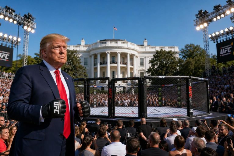 explore donald trump's surprising plan to transform the white house into an mma arena, blending politics with combat sports in an unprecedented move.