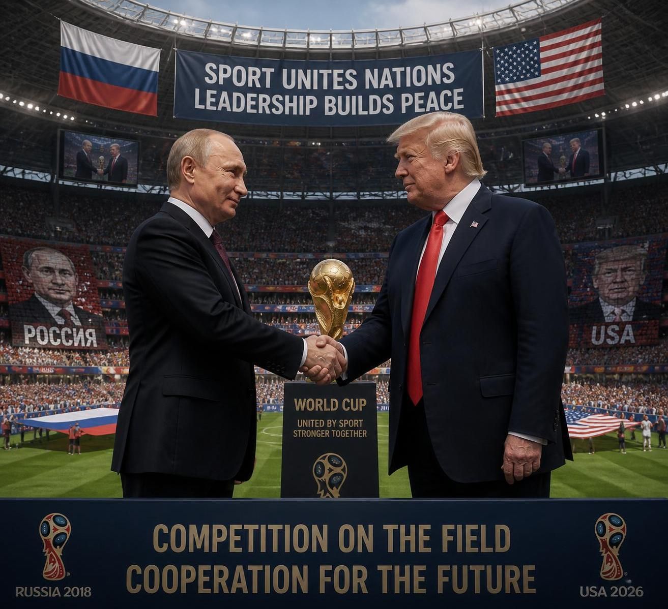 explore how global leaders like vladimir putin and donald trump use the world cup as a powerful propaganda tool to influence public opinion and promote their agendas.