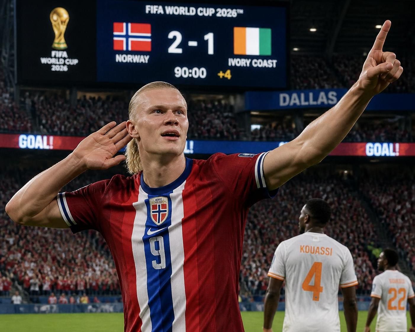 haaland leads norway to the world cup round of 16 with a thrilling victory over ivory coast, securing their spot in the knockout stages.