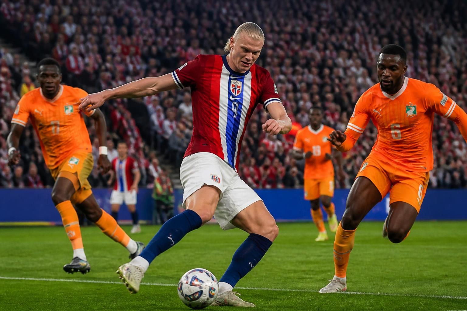 haaland's stunning performance leads norway to the world cup round of 16 with a narrow win over ivory coast, showcasing his incredible talent on the global stage.