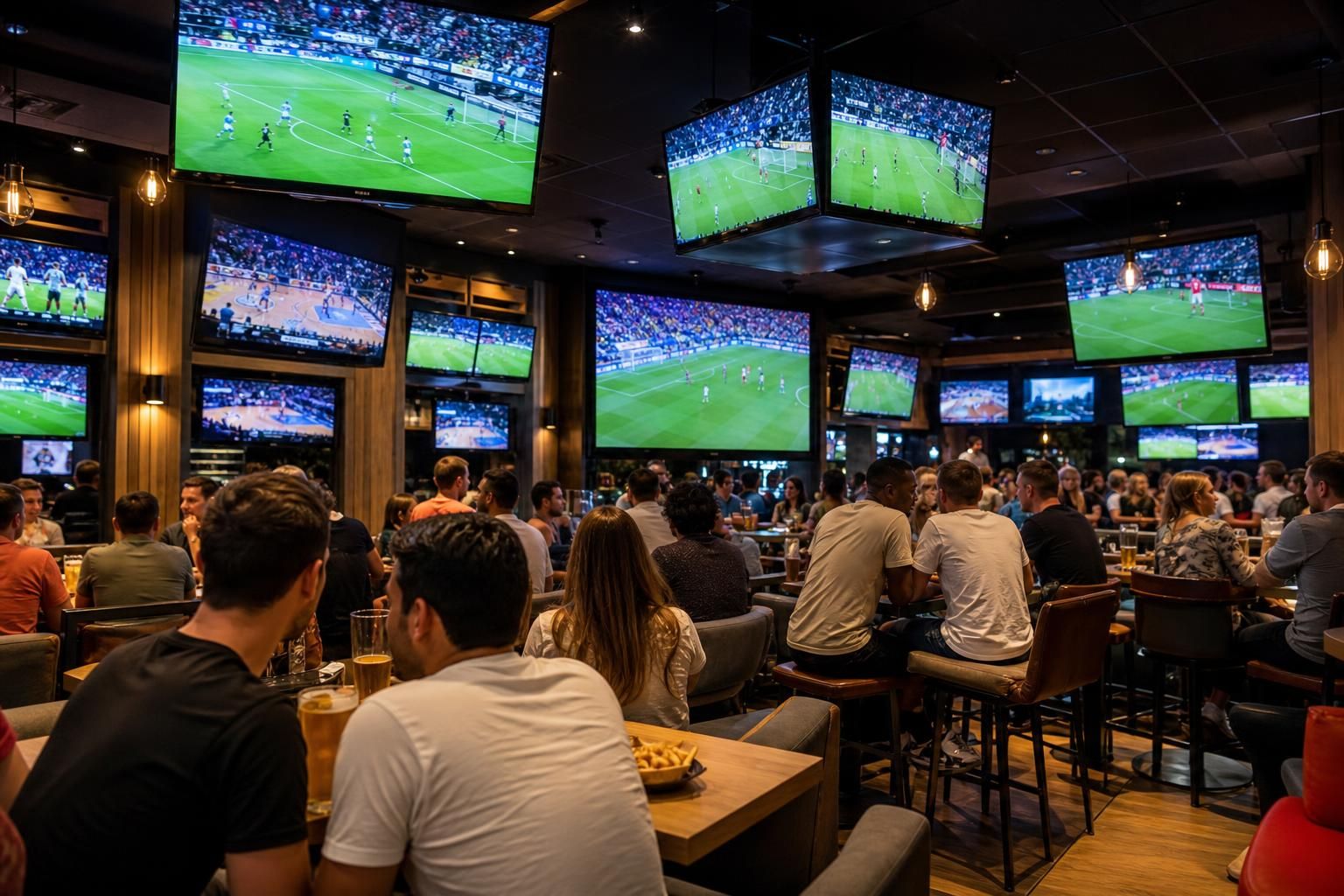 experience every thrilling moment of the game at bar des spo in quimper, where 17 screens ensure you never miss the sports action from any corner of the bar!