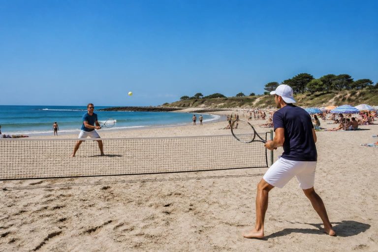 discover the exciting tennis action hitting the sandy courts of nau beach in le pouliguen, where sport meets stunning seaside views.