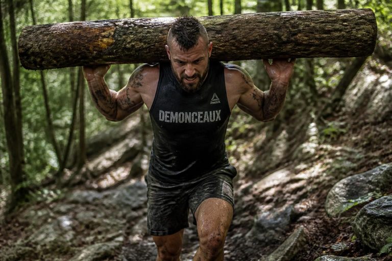 discover how brest fighter demonceaux enhances his mma training by running through the forest carrying a tree trunk in a challenging, rocky-style workout.