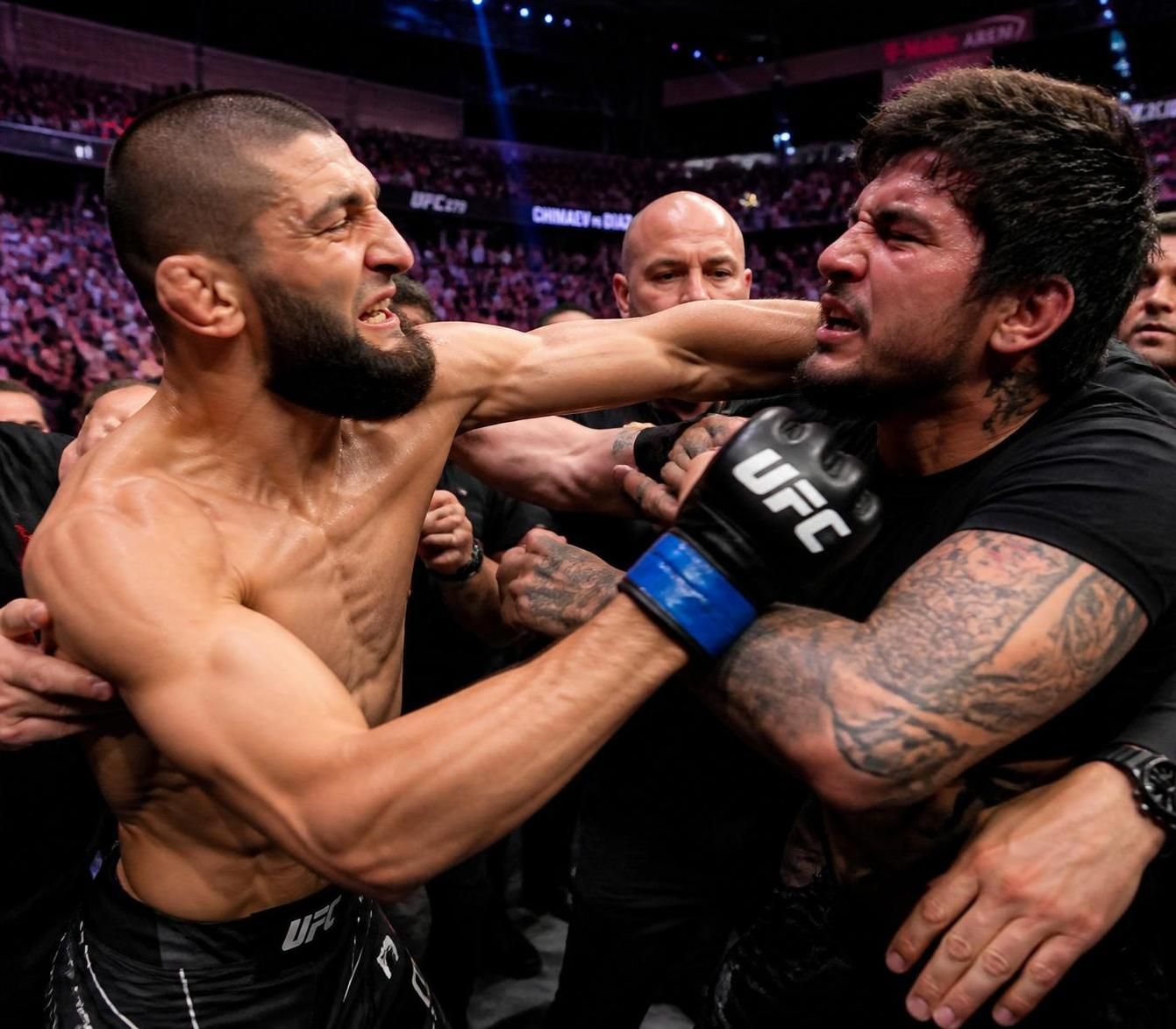 mma: khamzat chimaev involved in a huge brawl, sparking intense reactions and controversy in the fight world.