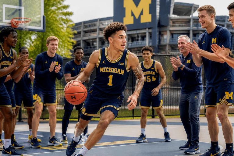 discover michigan basketball's latest addition, a dynamic high-scoring guard from the australian league, ready to make an impact this season.