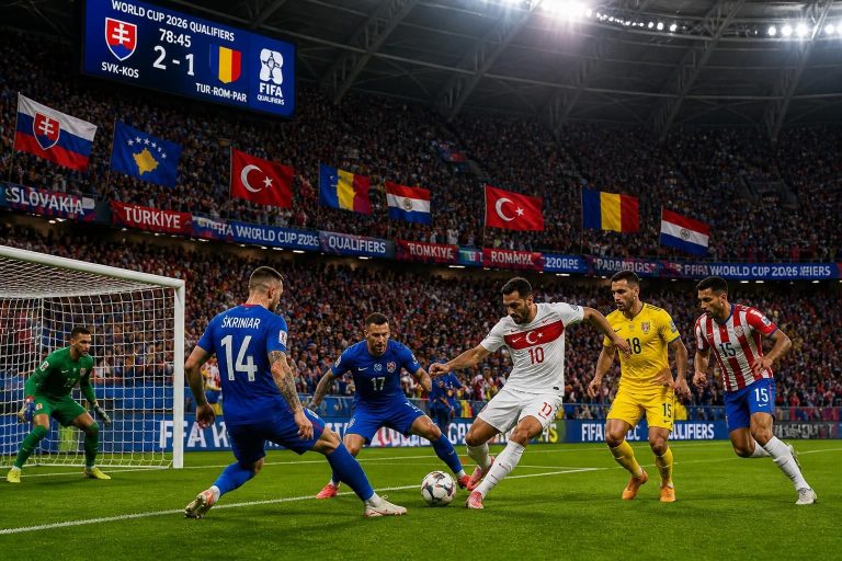 get expert predictions on the winner between slovakia/kosovo and türkiye/romania paraguay in the 2026 world cup qualifiers. stay updated with match analysis and insights.