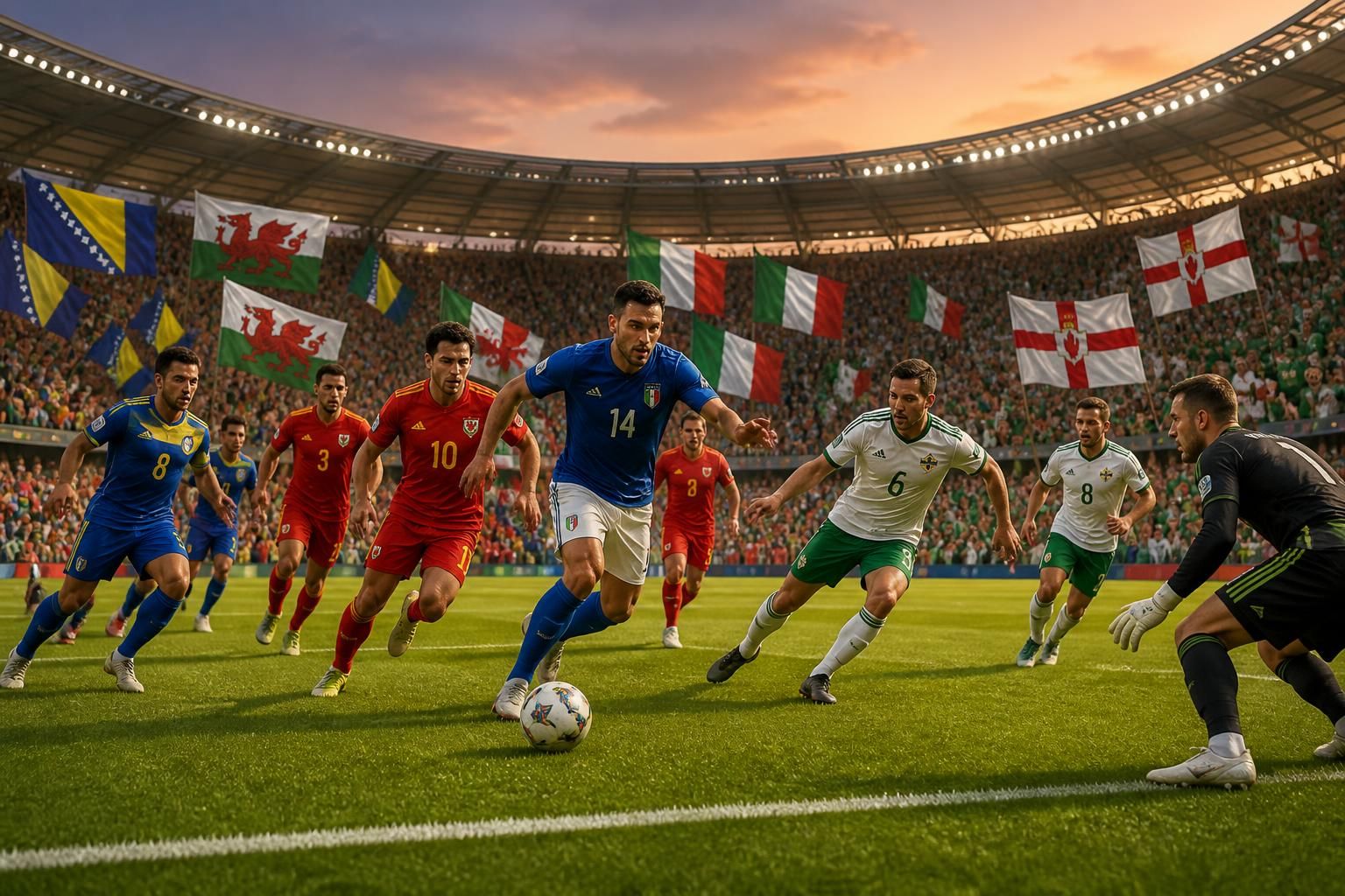 get expert predictions on the winners of the matches between wales and bosnia and herzegovina versus italy and northern ireland in the qatar world cup 2026. stay informed with comprehensive analysis and insights.