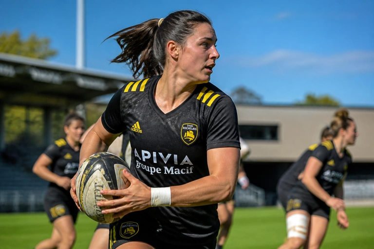 discover belgian international nina jacquemot's goals and ambitions as she competes in elite 2f with la rochelle, showcasing her talent and passion for rugby.