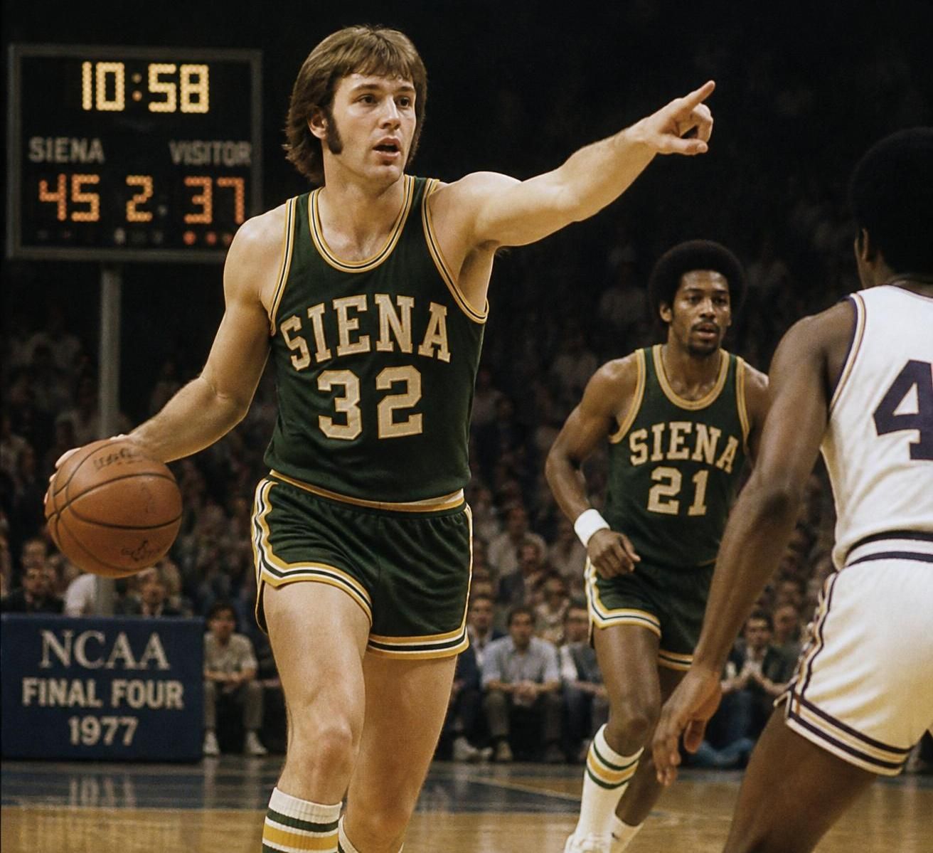 discover the story of madden, siena's first division i basketball captain, celebrated as a beloved leader both on and off the court.