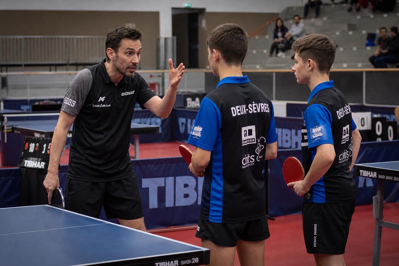 florian archambeau calls on deux-sévrien table tennis players to elevate their performance and embrace new challenges in the sport.