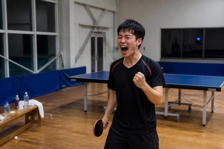 experience the thrilling story of a hard-fought table tennis victory after 24 hours of intense effort in le pallet. discover dedication and triumph in every rally.