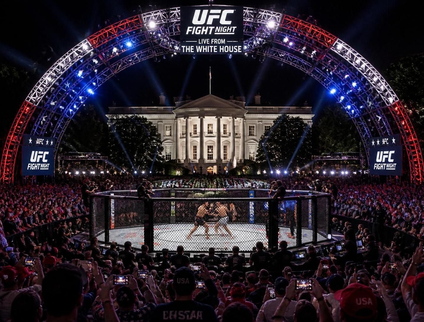 former president donald trump marks his 80th birthday with a unique celebration, hosting a thrilling mma event at the white house.