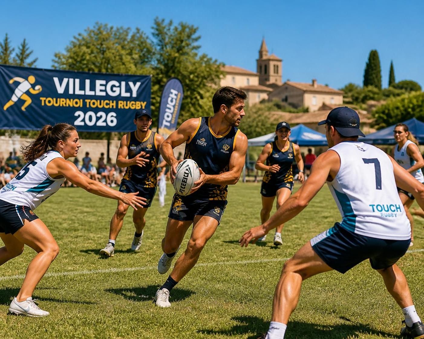 découvrez la 9e édition du tournoi interdépartemental de rugby à toucher à villegly, un événement sportif convivial qui rassemble passionnés et joueurs autour de matchs dynamiques et festifs.