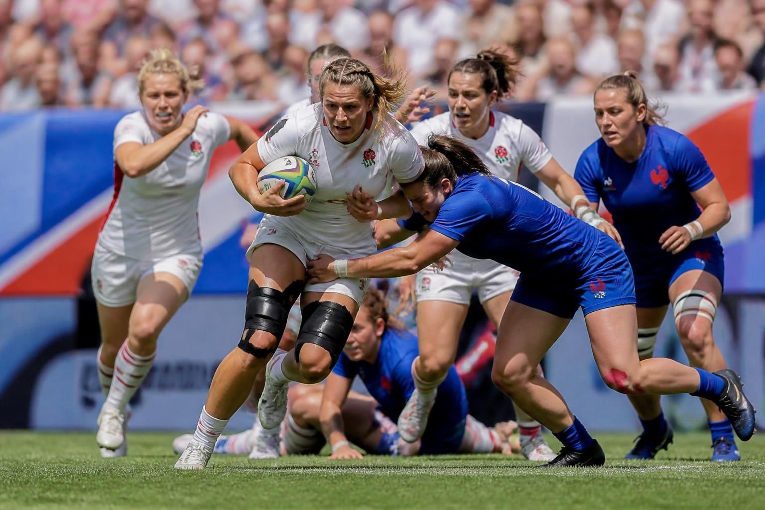 discover how the french women's rugby team maintains their strong second place in the tournament, trailing only behind the dominant and unstoppable english squad.