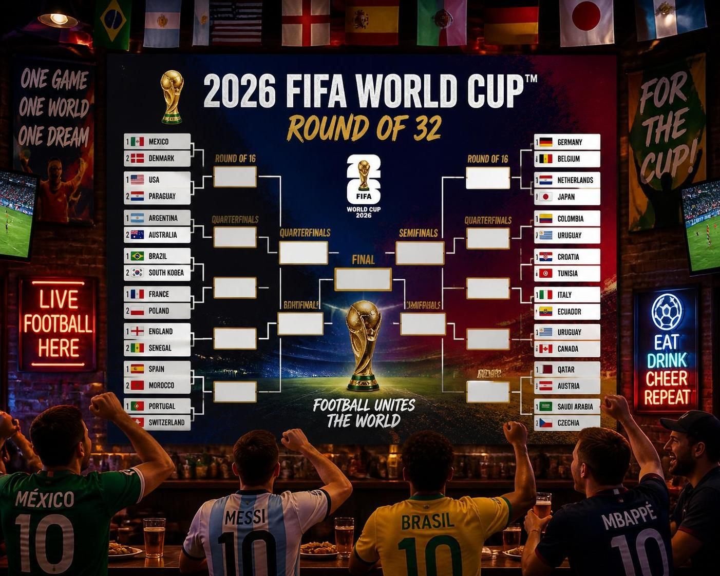 download your free printable world cup 2026 bracket and get ready for the round of 32 knockout stage with our detailed tournament chart.