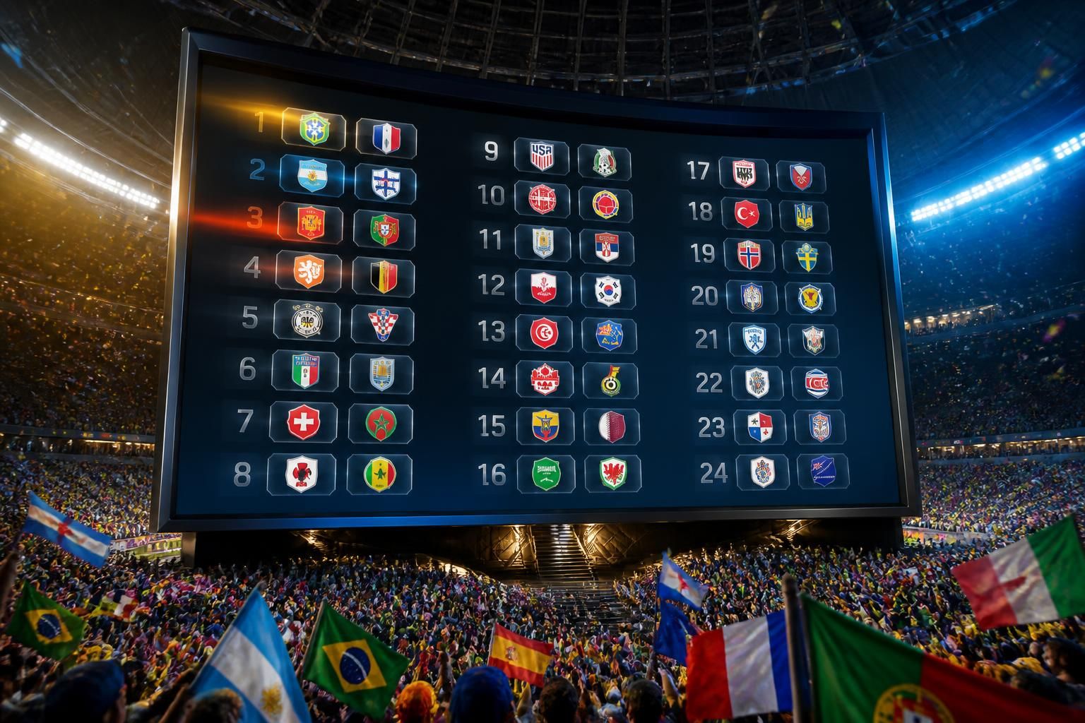 explore the latest world cup rankings and discover the comprehensive list of teams that have qualified for the tournament. stay updated with detailed insights and standings.