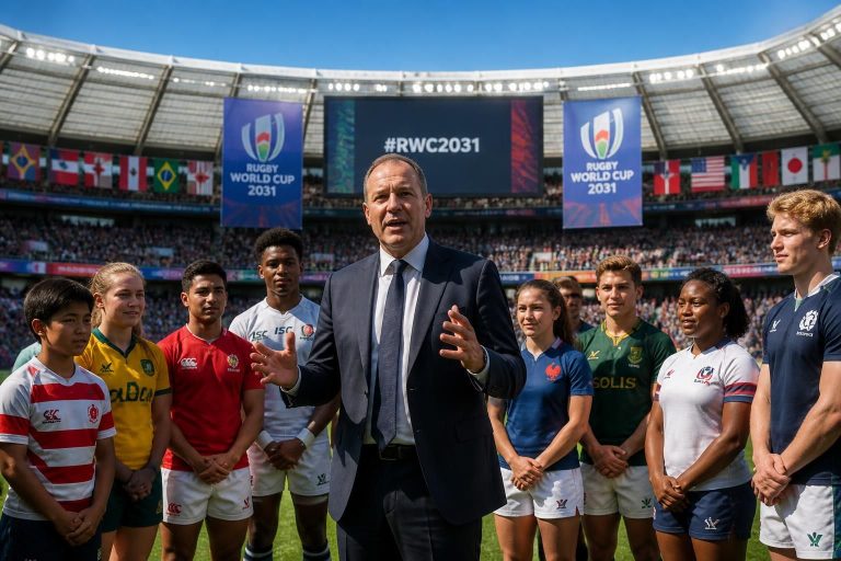 world rugby president sets ambitious goals to accelerate growth and global enthusiasm for the sport ahead of the 2031 world cup, aiming to broaden rugby's reach worldwide.
