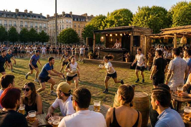 découvrez le rugby à 5 à bordeaux, un événement festif alliant bières, dj et équipes mixtes, pour une ambiance conviviale et pleine d'énergie.