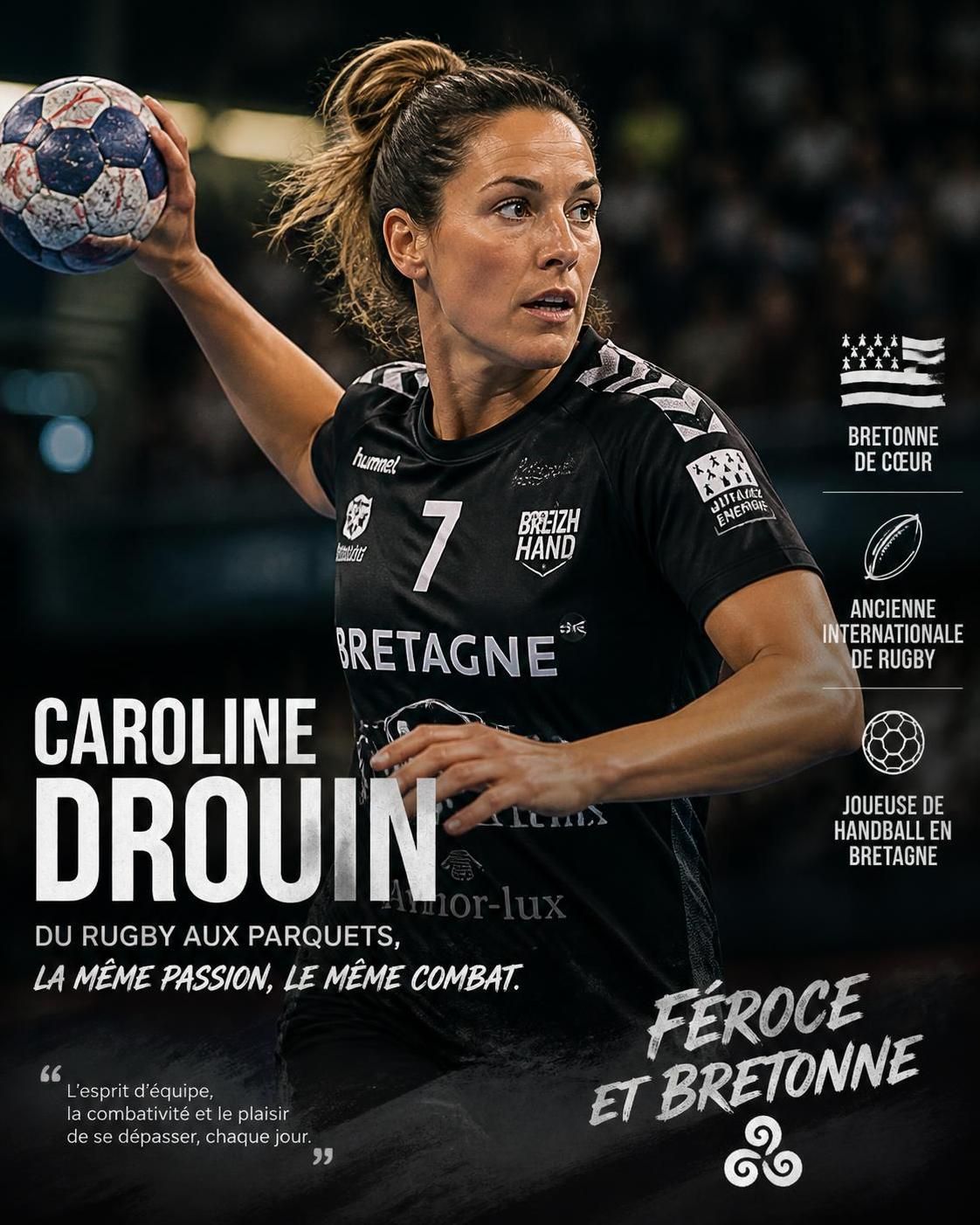caroline drouin, icône du rugby français, surprend en intégrant la nationale 2 de handball en bretagne, marquant un nouveau chapitre sportif exceptionnel.