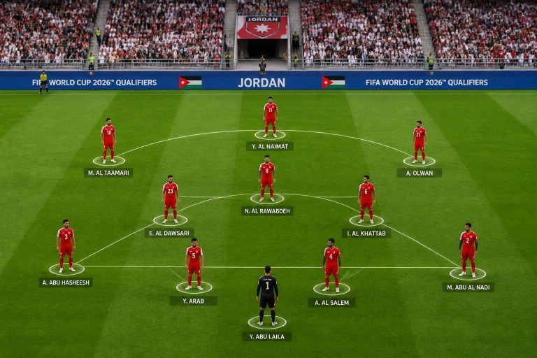 aperçu de l'alignement de l'équipe de jordanie pour la coupe du monde 2026 : joueurs clés et tactiques essentielles pour la compétition.