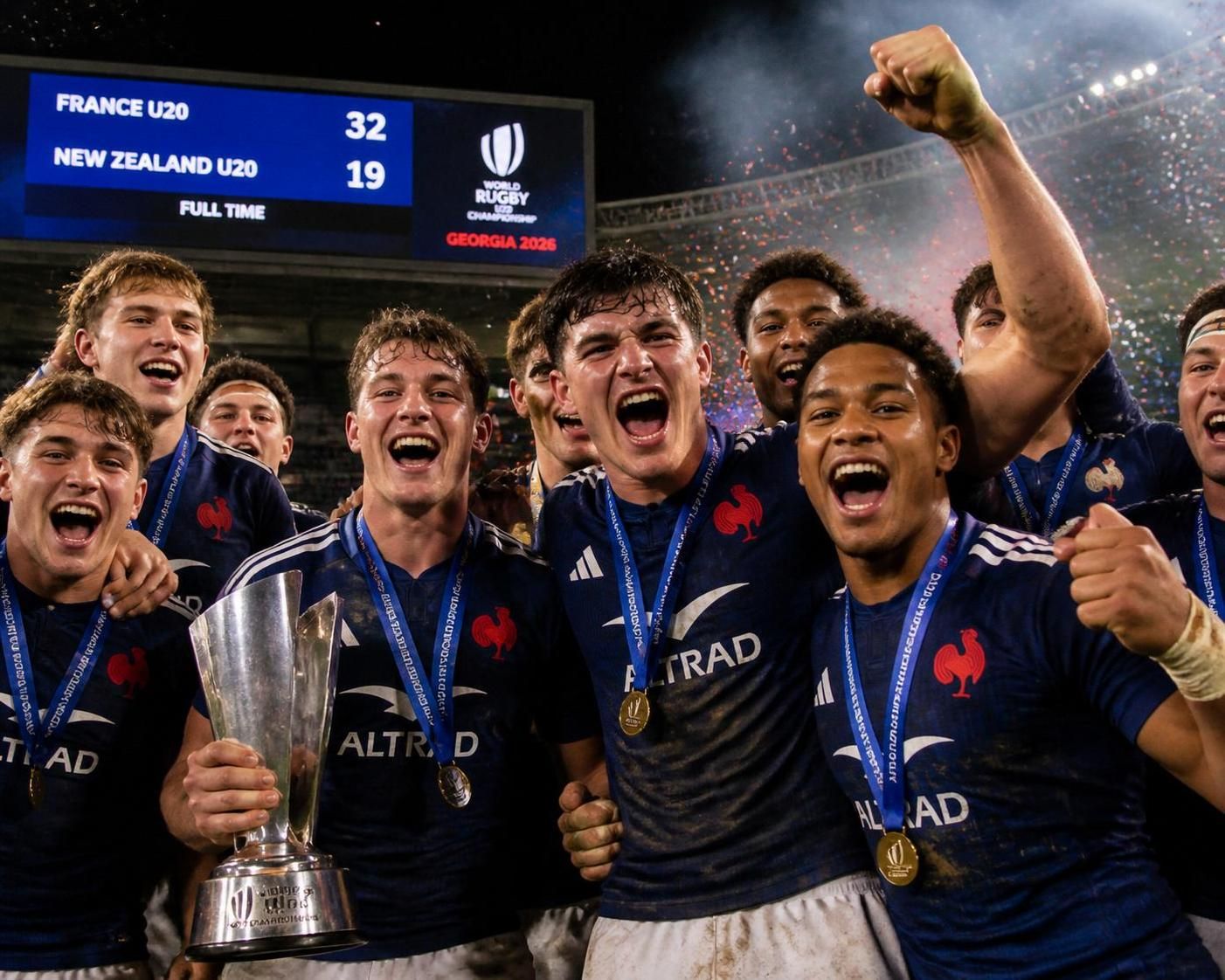 rugby mondial u20 : la france réalise un exploit retentissant en battant la nouvelle-zélande et se qualifie pour les phases finales avec brio.