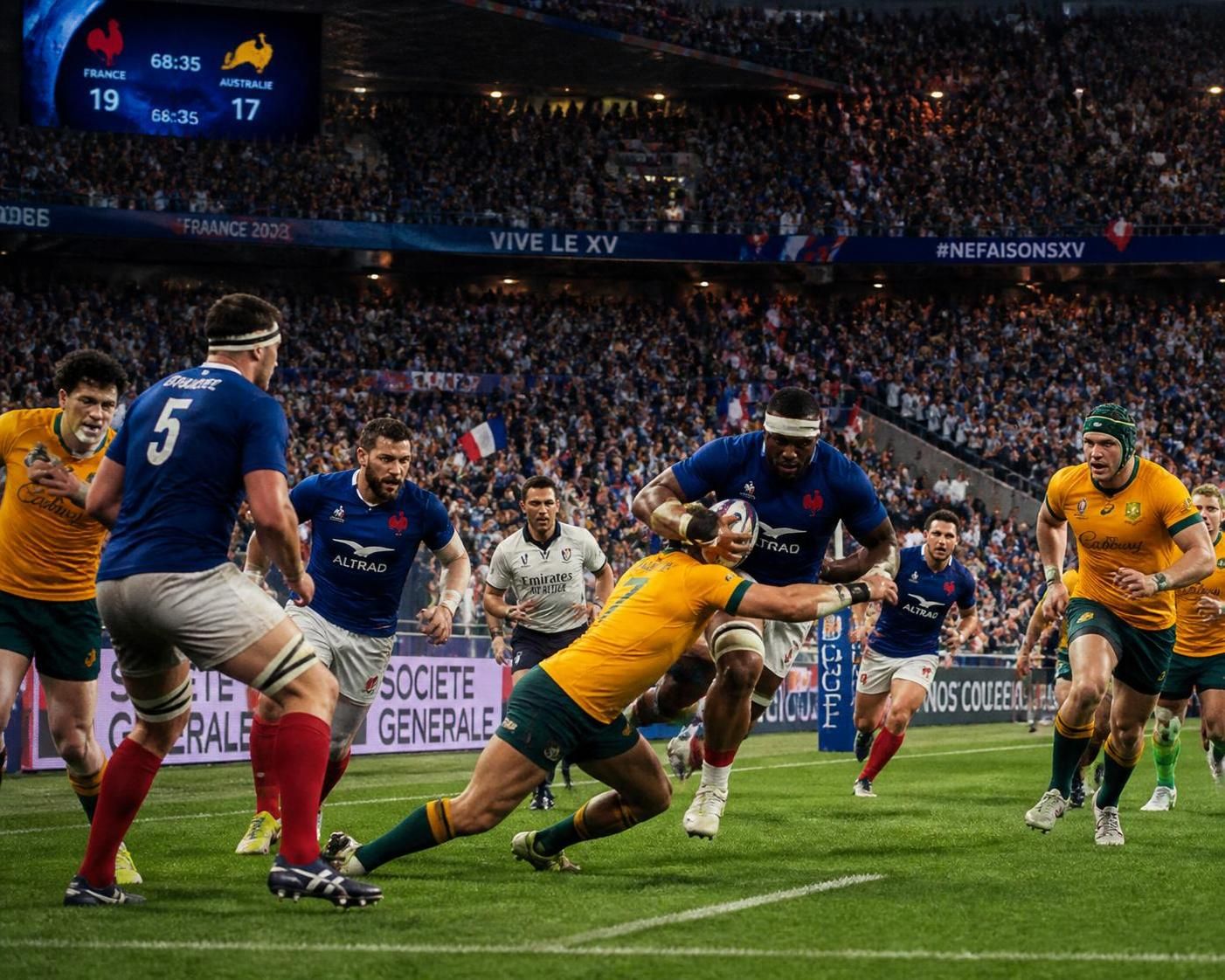 suivez en direct le match de rugby australie vs france avec score en temps réel et streaming live pour ne rien manquer de l'action sur le terrain.