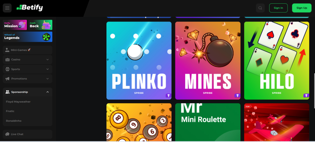 Betify Promo Code jeu casino