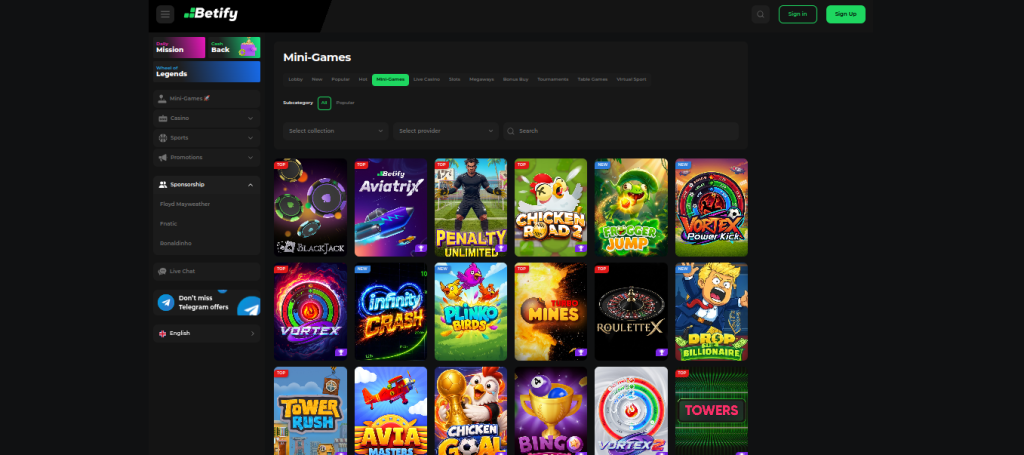Betify Promo Code jeu casino
