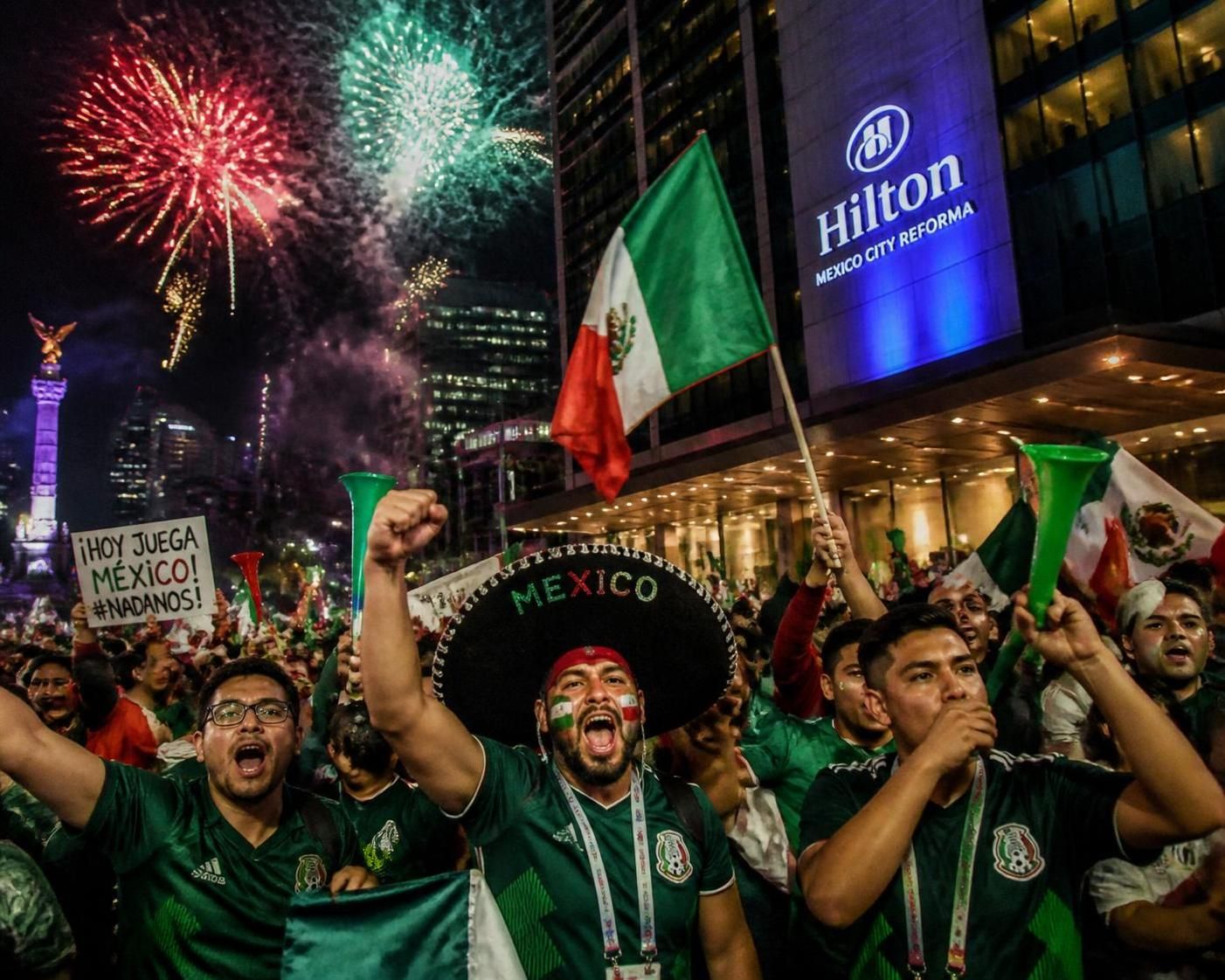 mexican fans create a noisy atmosphere by sounding horns outside the england team's hotel, aiming to unsettle them ahead of the world cup match.